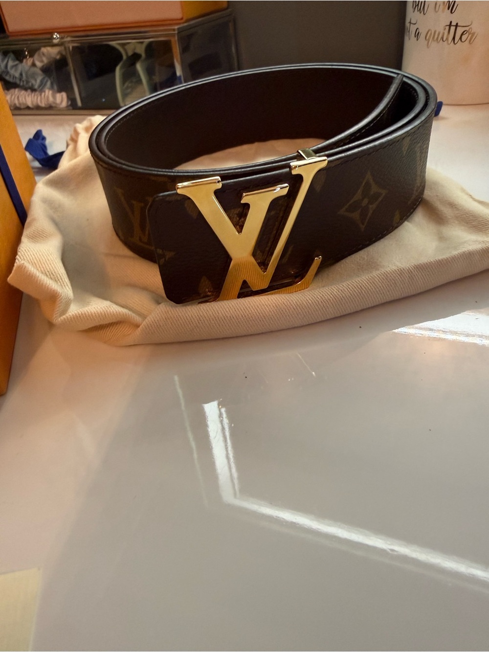 ✨ New Authentic Louis Vuitton Brown Monogram Belt ✨ - Picture 5 of 6